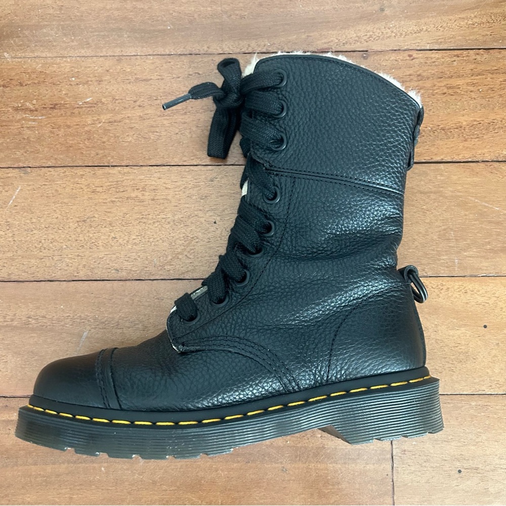 Black Womens Doc Marten Boots - Picture 7 of 16